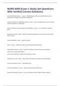 NURS 6005 Exam 1 Study Set Questions With Verified Correct Solutions&period;