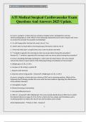 ATI Medical Surgical Cardiovascular Exam Questions And Answers 2025 Update&period;