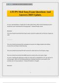 ATI PN Med Surg Exam Questions And Answers 2025 Update&period;