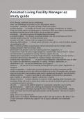Assisted Facility Manager az study guide