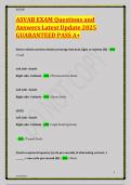 ASVAB EXAM Questions and Answers Latest Update 2025 GUARANTEED PASS A&plus;