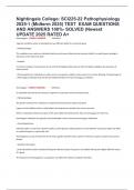 Nightingale College&colon; SCI225-22 Pathophysiology 2025-1 &lpar;Midterm 2025&rpar; TEST EXAM QUESTIONS AND ANSWERS 100&percnt;- SOLVED &lpar;Newest UPDATE 2025 RATED A&plus;