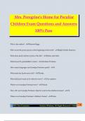 Mrs&period; Peregrine's Home for Peculiar Children Exam Questions and Answers 100&percnt; Pass