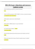 BIO 256 Exam 1 &lpar;Questions and Answers&rpar; Updated version