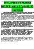 Complete ATI Pediatrics Test Bank &ndash; 50 Questions with Correct Answers for NCLEX Prep&period;