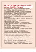 FL GHP Full Quiz Exam Questions with correct simplified Answers