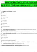 April 2025 AADC Ready to Test &ndash; Complete&comma; Verified Questions and Correct Answers&period;