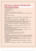 GHP Exam 1 Latest set with Questions and correct Answers