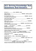 911 Driving Knowledge Test Questions And Answers&period;