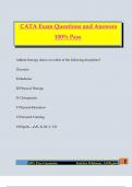 CATA Exam Questions and Answers 100&percnt; Pass