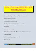 CATA FINAL EXAM QUESTIONS AND ANSWERS 100&percnt; PASS
