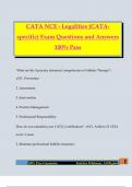 CATA NCE - Legalities &lpar;CATA- specific&rpar; Exam Questions and Answers 100&percnt; Pass