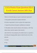 CATA Practice Exam Questions &lpar;Ch 1- 5&rpar; with Correct Answers 100&percnt; Pass