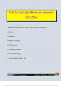 CATA Exam Questions and Answers 100&percnt; Pass