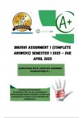 BNU1501 Assignment 1 &lpar;COMPLETE ANSWERS&rpar; Semester 1 2025 - DUE April 2025&semi; 100&percnt; correct solutions and explanations&period; 