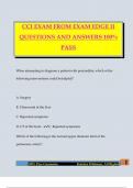 CCI EXAM FROM EXAM EDGE II QUESTIONS AND ANSWERS 100&percnt; PASS