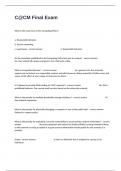 C&commat;CM Final Exam Questions And Answers100&percnt; Accuratelly Answered Graded A&plus;&period;