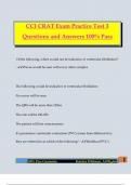 CCI CRAT Exam Practice Test 3 Questions and Answers 100&percnt; Pass