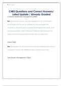 C483 Questions and Correct Answers&sol;  Latest Update &sol; Already Graded
