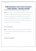 C483 Questions and Correct Answers&sol;  Latest Update &sol; Already Graded