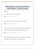 C483 Questions and Correct Answers&sol;  Latest Update &sol; Already Graded