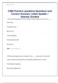 C483 Practice questions Questions and  Correct Answers&sol; Latest Update &sol;  Already Graded