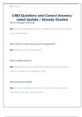 C483 Questions and Correct Answers&sol;  Latest Update &sol; Already Graded
