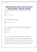 C483 Questions and Correct Answers&sol;  Latest Update &sol; Already Graded 