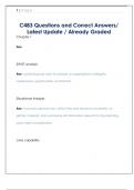 C483 Questions and Correct Answers&sol;  Latest Update &sol; Already Graded