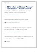     c483 Questions and Correct Answers&sol;  Latest Update &sol; Already Graded 