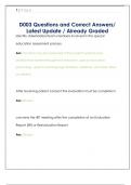D003 Questions and Correct Answers&sol;  Latest Update &sol; Already Graded 