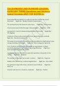 GIA DIAMONDS AND DIAMOND GRADING GLOSSARY TERMS Questions and Answers Latest