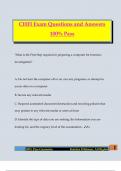CHFI Exam Questions and Answers 100&percnt; Pass