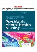                                       TEST BANK Davis Advantage for Townsend's Psychiatric Mental Health Nursing&comma; 11th Edition by Karyn