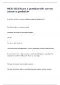 MCB 3023 Exam 1 question with correct answers graded A&plus;