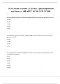 CEPA Exam Prep and CE &lpar;Latest Update&rpar; Questions and Answers &lpar;GRADED A&rpar; 100 OUT OF 100&period; 