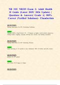 NR 325&sol; NR325 Exams 2 & Final Exams&colon; Adult Health II &lpar;Latest 2025&sol; 2026 Updates STUDY BUNDLE WITH COMPLETE SOLUTIONS&rpar; &vert; Questions & Answers&vert; Grade A&vert; 100&percnt; Correct &lpar;Verified Solutions&rpar;- Chamberlain