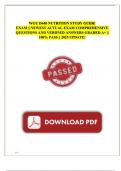 WGU D440 NUTRITION STUDY GUIDE EXAM &vert;&vert; NEWEST ACTUAL EXAM COMPREHENSIVE QUESTIONS AND VERIFIED ANSWERS GRADED A&plus; &vert;&vert; 100&percnt; PASS &vert;&vert; 2025 UPDATE&excl;