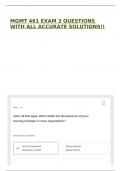 MGMT 461 EXAM 3 QUESTIONS WITH ALL ACCURATE SOLUTIONS&excl;&excl;