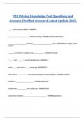 911 Driving Knowledge Test Questions and Answers &lpar;Verified Answers&rpar; Latest Update 2025&period;