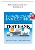 Test Bank Fundamentals Of Investing 13th Edition by Scott B&period; Smart Chapter 1 to 18 covered and verified complete