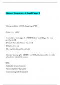 Edexcel Economics A level Paper 3