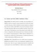 WGU D223&colon; Healthcare Policy and Economics &vert;Latest Update with complete solution