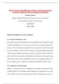 WGU D223&colon; Healthcare Policy and Economics &vert;Latest Update with Complete Solution