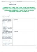 ASEP SPORTS FIRST AID EXAM 2024-2O25 NEWEST  VERSION WITH QUESTIONS AND CORRECT DETAILED  ANSWERS COMPLETE EXAM WITH VERIFIED  ANSWERS ALREADY GRADED A+