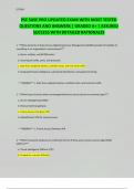 PSE SASE PRO UPDATED EXAM WITH MOST TESTED QUESTIONS AND ANSWERS &vert; GRADED A&plus; &vert; ASSURED SUCCESS WITH DETAILED RATIONALES