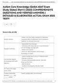Autism Core Knowledge &lpar;QABA ABAT Exam Study Slides&rpar; &lpar;Part 1&rpar; &lpar;2025&rpar; COMPREHENSIVE QUESTIONS AND VERIFIED ANSWERS &lpar; DETAILED & ELABORATED&rpar; ACTUAL EXAM 2025 TEST&excl;&excl;
