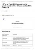 MRT Level 1 Test &lpar;2025&rpar; comprehensive questions and verified detailed solution&vert;100&percnt; CORRECT&excl;&excl;