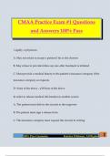 CMAA Practice Exam &num;1 Questions and Answers 100&percnt; Pass
