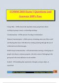 COMM 2410 Exam 1 Questions and Answers 100&percnt; Pass